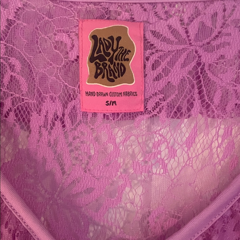 Purple Lace kimono - Picture 2 of 4